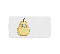 Azeeda 'Worried Pear' Pill Box with Tablet Splitter (PI00044949)