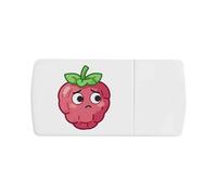 Azeeda 'Worried Raspberry' Pill Box with Tablet Splitter (PI00044951)