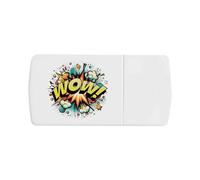 Azeeda 'Wow Comic Book Art' Pill Box with Tablet Splitter (PI00037043)