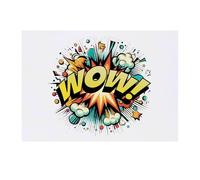 Azeeda 'WOW Comic Book Art' Temporary Tattoo - Water Resistant, Skin-Safe, Non-Toxic Transfer (TO00089783)