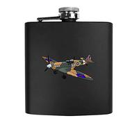 Azeeda 'WW2 Spitfire Plane' Pocket Hip Flask - 6oz (HP00011203)