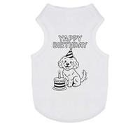 Azeeda 'Yappy Birthday Cockapoo' Pet Dog/Cat T-Shirt, M (PT00163146)