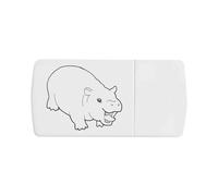 Azeeda 'Yawning Pygmy Hippopotamus' Pill Box with Tablet Splitter (PI00039012)