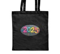 Azeeda 'Year Two Thousand and Twenty-Five' Classic Black Tote Shopper Bag (ZB00024456)