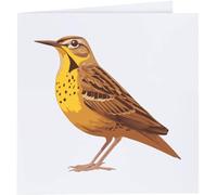 Azeeda 'Yellow Bird with Brown Spots' Blank Greeting Card (GC00087953)