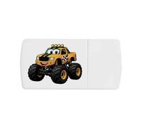 Azeeda 'Yellow Monster Truck' Pill Box with Splitter (PI00046547)