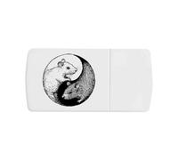 Azeeda 'Yin-Yang Rats' Pill Box with Tablet Splitter (PI00035529)