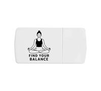 Azeeda 'Yoga Balance Meditation' Pill Box with Tablet Splitter (PI00036307)
