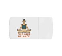 Azeeda 'Yoga Balance Meditation' Pill Box with Tablet Splitter (PI00036308)