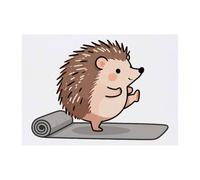 Azeeda 'Yoga Hedgehog' Temporary Tattoo - A6 (TO00107781)