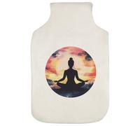 Azeeda 'Yoga Lotus Position Silhouette' Hot Water Bottle Cover (HW00043193)