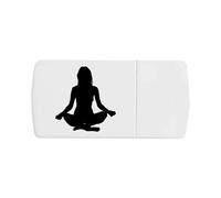 Azeeda 'Yoga Meditation Pose' Pill Box with Tablet Splitter (PI00039153)