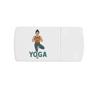 Azeeda 'Yoga Pose Meditation' Pill Box with Tablet Splitter (PI00036374)
