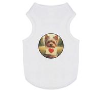 Azeeda 'Yorkshire Terrier Love Note' Pet Dog/Cat T-Shirt, S (PT00151061)