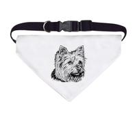 Azeeda 'Yorkshire Terrier' Pet Bandana - White, L (PD00086292) | Adjustable Dog / Cat Bandana for Walks, Photos and Parties