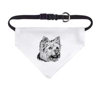 Azeeda 'Yorkshire Terrier' Pet Bandana - White, S (PD00086291) | Adjustable Dog / Cat Bandana for Walks, Photos and Parties