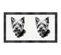 Azeeda 'Yorkshire Terrier Portrait' Pet Feeding Mat (PM00032257)