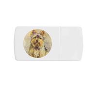 Azeeda 'Yorkshire Terrier Portrait' Pill Box with Tablet Splitter (PI00043425)