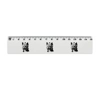 Azeeda 'Yorkshire Terrier with Bow' 15cm (6 Inch) White Plastic Ruler (RL00104463)