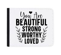 Azeeda 'You are Beautiful Strong Worthy Loved Text' Wallet (WL00027775)