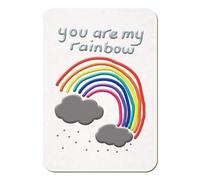 Azeeda 'You Are My Rainbow' Rectangular Fridge Magnet - Decorative Refrigerator & Whiteboard Magnet for Home, Kitchen or Office - 70mm x 49mm (FM00053969)