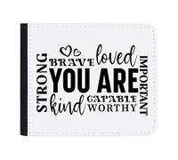 Azeeda 'You are Strong Brave Loved Motivational Quote' Wallet (WL00027773)