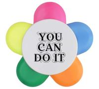 Azeeda 'You Can Do It' Flower Shaped Highlighter (HL00050250)