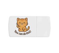 Azeeda 'You Can Do This with Cute Kitten' Pill Box with Tablet Splitter (PI00037857)