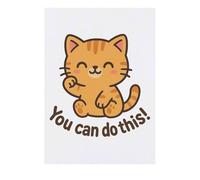 Azeeda 'You Can Do This with Cute Kitten' Temporary Tattoo - Water Resistant, Skin-Safe, Non-Toxic Transfer (TO00091397)