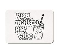 Azeeda 'You Matcha My Vibe' Rectangular Fridge Magnet - Decorative Refrigerator & Whiteboard Magnet for Home, Kitchen or Office - 70mm x 49mm (FM00066731)