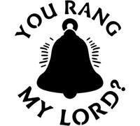 Azeeda 'You Rang My Lord' Reusable Stencil - Durable Decorative Template for Painting and Spraying on Walls, Tiles, Wood, Fabric & Craft Projects - M (A5) (WS00061580)