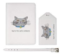Azeeda 'You're The Cat's Whiskers' Passport Cover & Luggage Tag Travel Set (PA00034369)