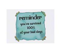Azeeda 'You've Survived 100% Of Your Bad Days' Temporary Tattoo - Water Resistant, Skin-Safe, Non-Toxic Transfer (TO00093355)