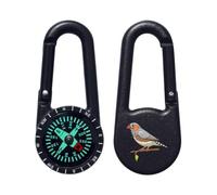 Azeeda 'Zebra Finch ' Compass Keyring (KC00043429)