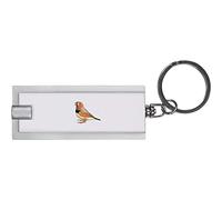 Azeeda 'Zebra Finch' LED Torch Keyring - Compact Pocket Flashlight with Keychain - Handy Mini Light for Bags and Keys (KT00029996)
