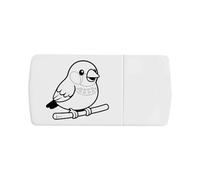 Azeeda 'Zebra Finch' Pill Box with Tablet Splitter (PI00039192)