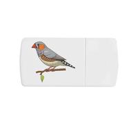 Azeeda 'Zebra Finch ' Pill Box with Tablet Splitter (PI00040414)