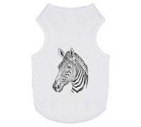 Azeeda 'Zebra Portrait' Pet Dog/Cat T-Shirt, L (PT00158663)