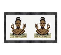 Azeeda 'Zen Meditation Girl' Pet Feeding Mat (PM00029208)