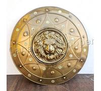 Azeem Mart Spartan Warrior Armor Set, Ancient Greek Sparta Helmet, Spartan Emblem, Legendary King Leonidas Spartan Shield Replica (Lion shield)