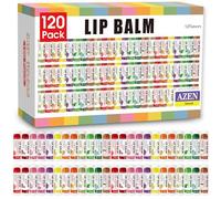 AZEN 120 Pack Lip Balm Bulk, Moisturizing Lip Balms for dry cracked lips, Valentines Gifts Easter Basket Stuffers - 12 Flavors