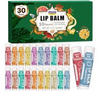 AZEN 30 Pack Lip Balm, Natural Lip Balm Bulk, Lip Care Product, Moisturizing Lip Balms for dry cracked lips - 10 Flavors