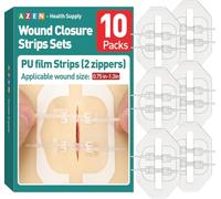 AZEN Emergency Wound Fastener Strips, Butterfly Wraps for Wound Fastening, Quick Release Fasteners, Pack of 10