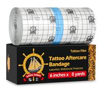 AZEN Tattoo Aftercare Bandage, 6"x 8 Yard, Tattoo Waterproof Bandage, Second Skin Tattoo Cover up Tape, Tattoo Healing Wrap, Tattoo Wrap, Tattoo Tape, Tattoo Supplies