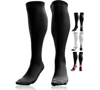 Azengear Compression Socks, Anti Dvt Knee-High, Swollen Legs, Varicose Veins, Shin Splints Calf Pressure Support (Black, L/xl)