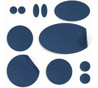 aZengear Repair Patches for Down Jackets, Puffer Coats, Waterproof, Self-Adhesive, Pre-Cut, Tear-Cold-Heat-Resistant Nylon Polyester Fabric, Fix Air Mattress, Inflatables, Tents (11 Pcs, Dark Navy)