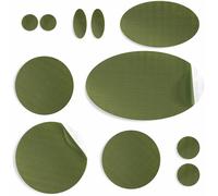 aZengear Repair Patches for Down Jackets, Puffer Coats, Waterproof, Self-Adhesive, Pre-Cut, Tear-Cold-Heat-Resistant Nylon Polyester Fabric, Fix Air Mattress, Inflatables, Tents (11 Pcs, Olive)