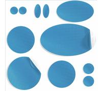 aZengear Repair Patches for Down Jackets, Puffer Coats, Waterproof, Self-Adhesive, Pre-Cut, Tear-Cold-Heat-Resistant Nylon Polyester Fabric, Fix Air Mattress, Inflatables, Tents (11 Pcs, Sky Blue)