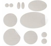 aZengear Repair Patches for Down Jackets, Puffer Coats, Waterproof, Self-Adhesive, Pre-Cut, Tear-Cold-Heat-Resistant Nylon Polyester Fabric, Fix Air Mattress, Inflatables, Tents (11 Pcs, Stone White)