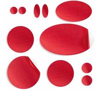 aZengear Repair Patches for Down Jackets, Puffer Coats, Waterproof, Self-Adhesive, Pre-Cut, Tear-Cold-Heat-Resistant Nylon Polyester Fabric, Fix Air Mattress, Inflatables, Tents (11 Pcs, Red)